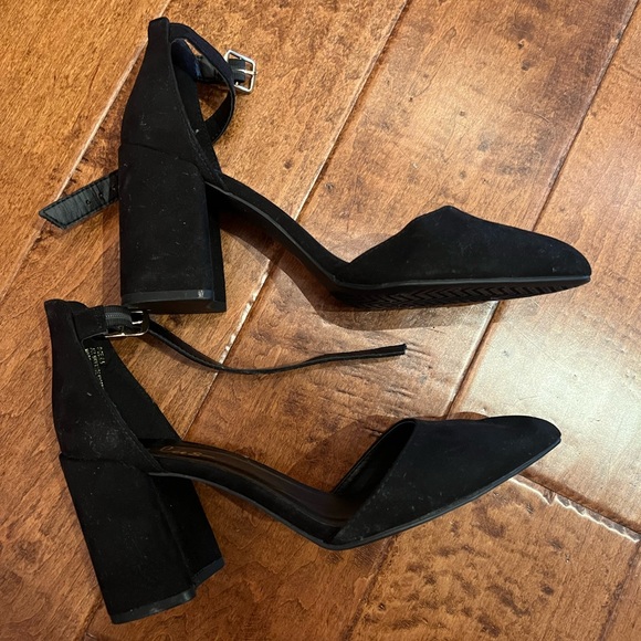 Lulus Ellarose Black Suede Ankle Strap Heels - Picture 7 of 8